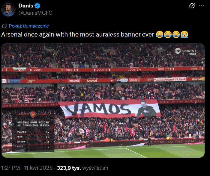 ''OPRAWA'' kibiców Arsenalu na dzisiejszym meczu xD